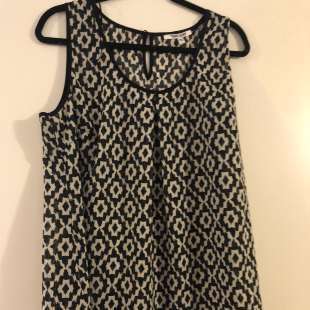 Black and white blouse